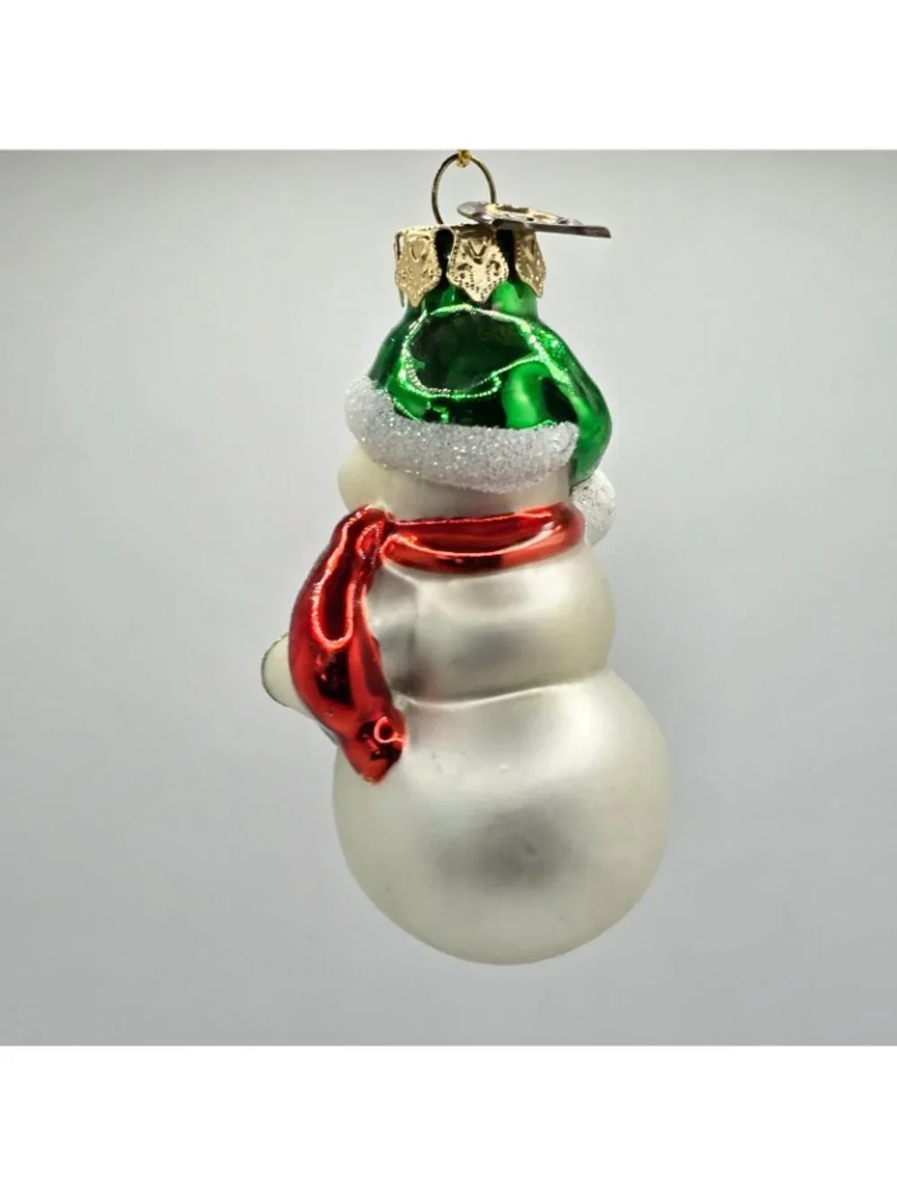 Christmas Ornament Glass Snowman w Ball  Thomas Pacconi Museum Series 2003 VTG